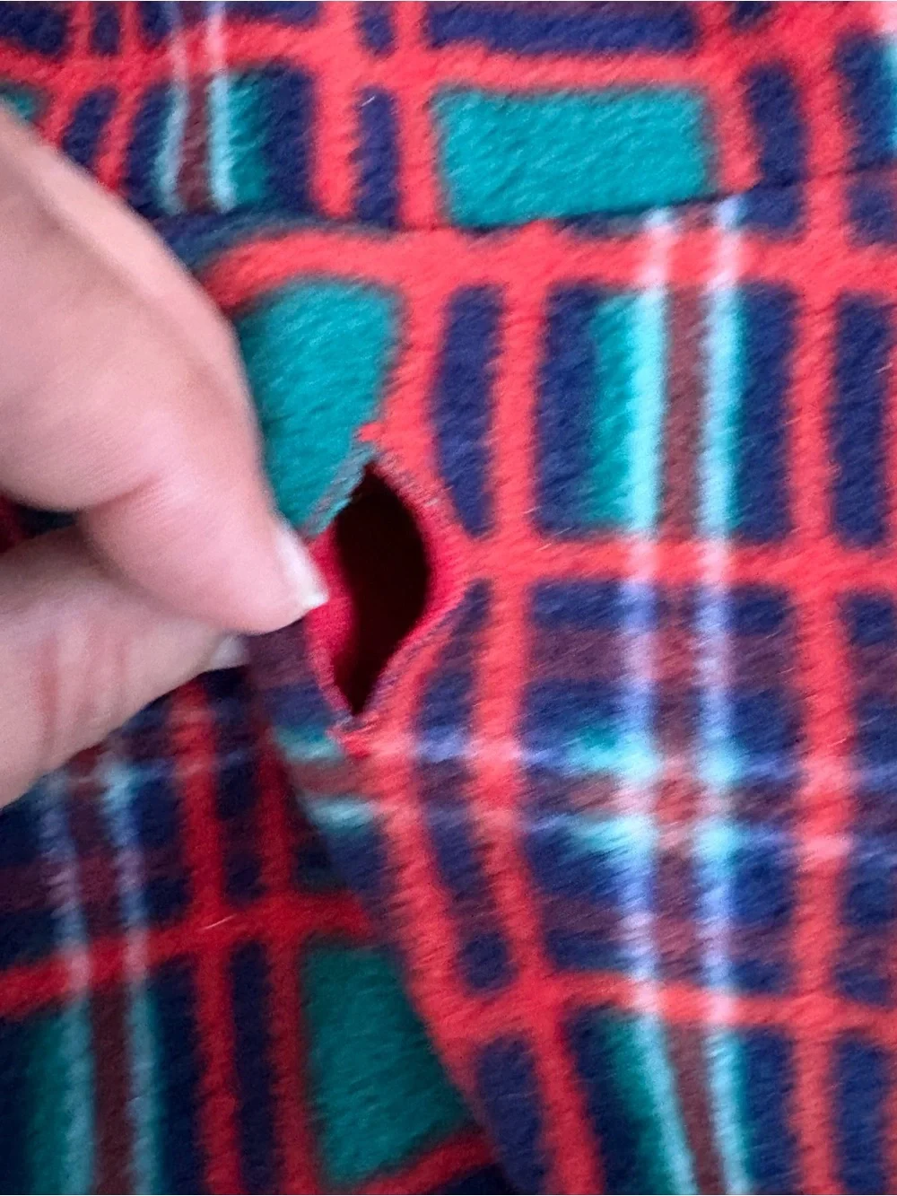 Fleece Plaid Turtleneck Hood Dog Coat XS-S